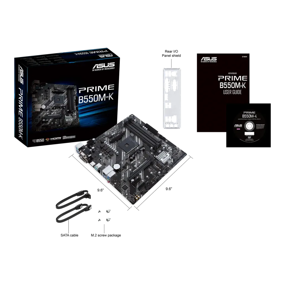ASUS MB PRIME B550M-K soc.AM4 B550 DDR4 mATX M.2 D-Sub DVI HDMI