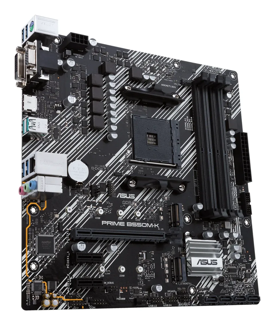 ASUS MB PRIME B550M-K soc.AM4 B550 DDR4 mATX M.2 D-Sub DVI HDMI