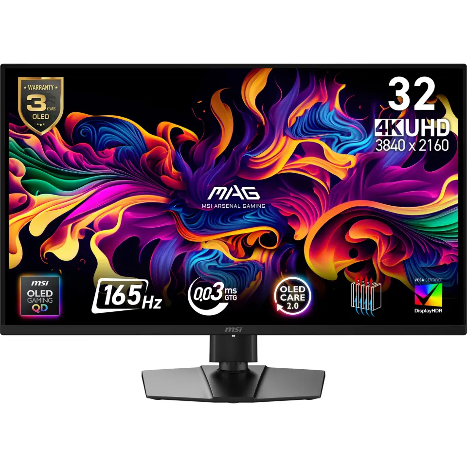 MSI Gaming monitor MAG 322UP QD-OLED E16 31,5" QD-OLED/3840x2160 UHD/165Hz/0,03m