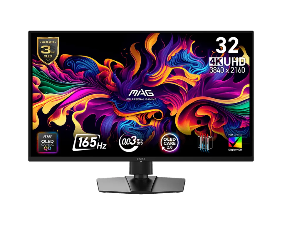 MSI Gaming monitor MAG 322UP QD-OLED E16 31,5" QD-OLED/3840x2160 UHD/165Hz/0,03m
