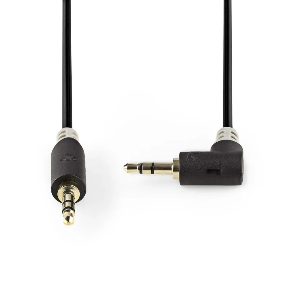Nedis CABW22600AT10 - Stereofonní Audio Kabel | 3,5mm Zástrčka - 3,5mm Úhlová Zá
