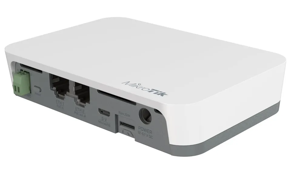 MikroTik KNOT IoT Gateway CAT-M/NB, Bluetooth, 2x LAN, 1x SIM, microUSB, 2.4 GHz b/g/n, L4