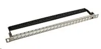 Solarix Univerzální modulární neosazený patch panel 24 portů nerez 0,5U SX24HDM-0-STP-SL-UNI