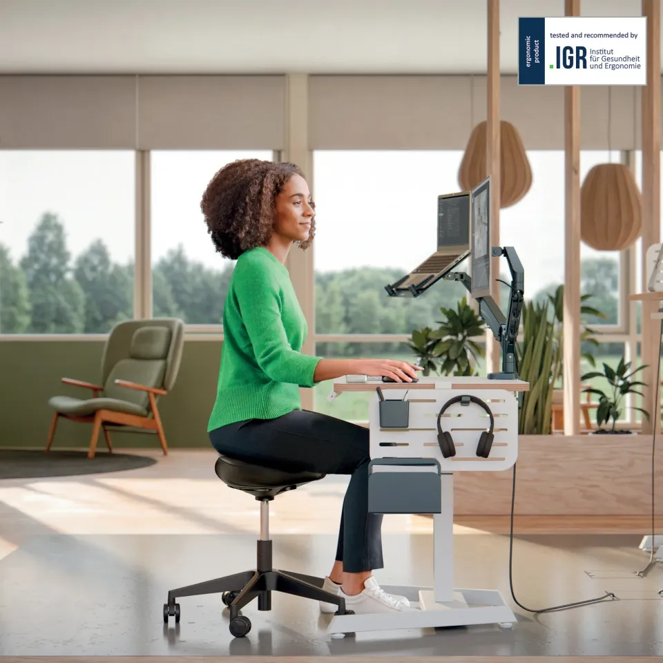 Leitz ergonomická židle pro sezení s kolečky Ergo