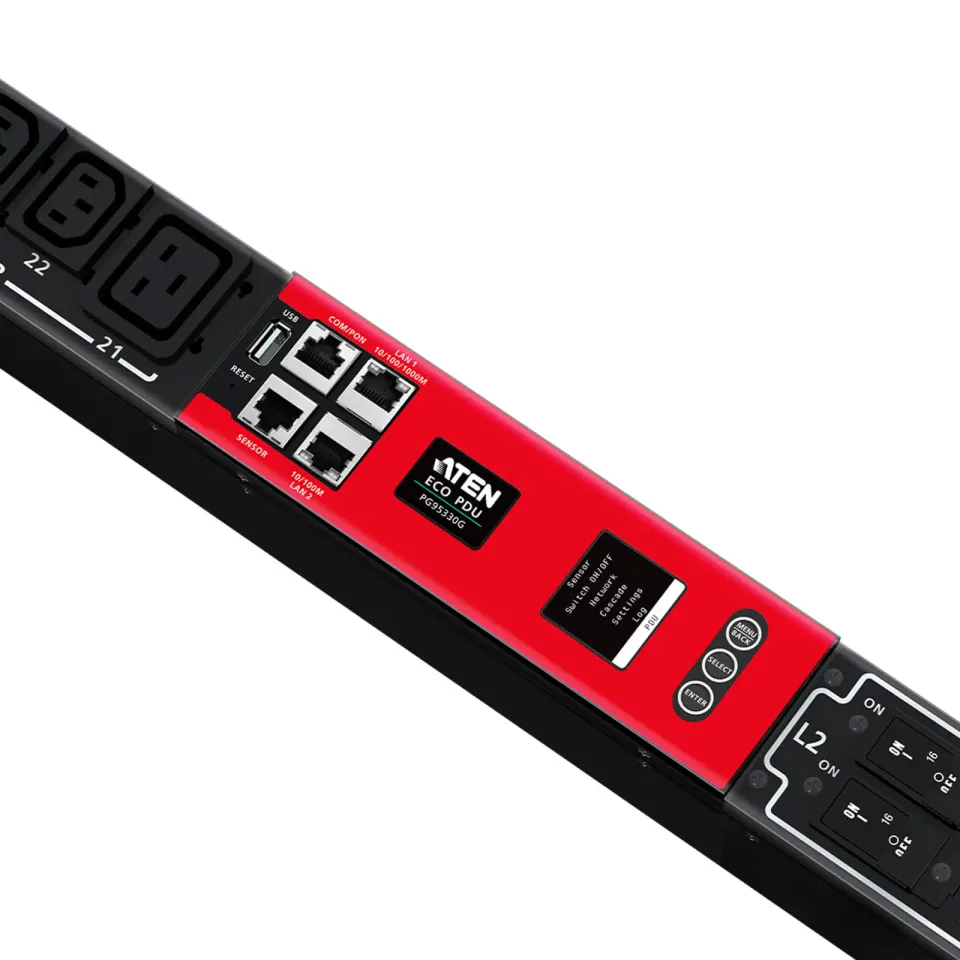 Aten PG95330 0U 30-výstupová jednotka eco PDU s trojfázovým měřením spotřeby en