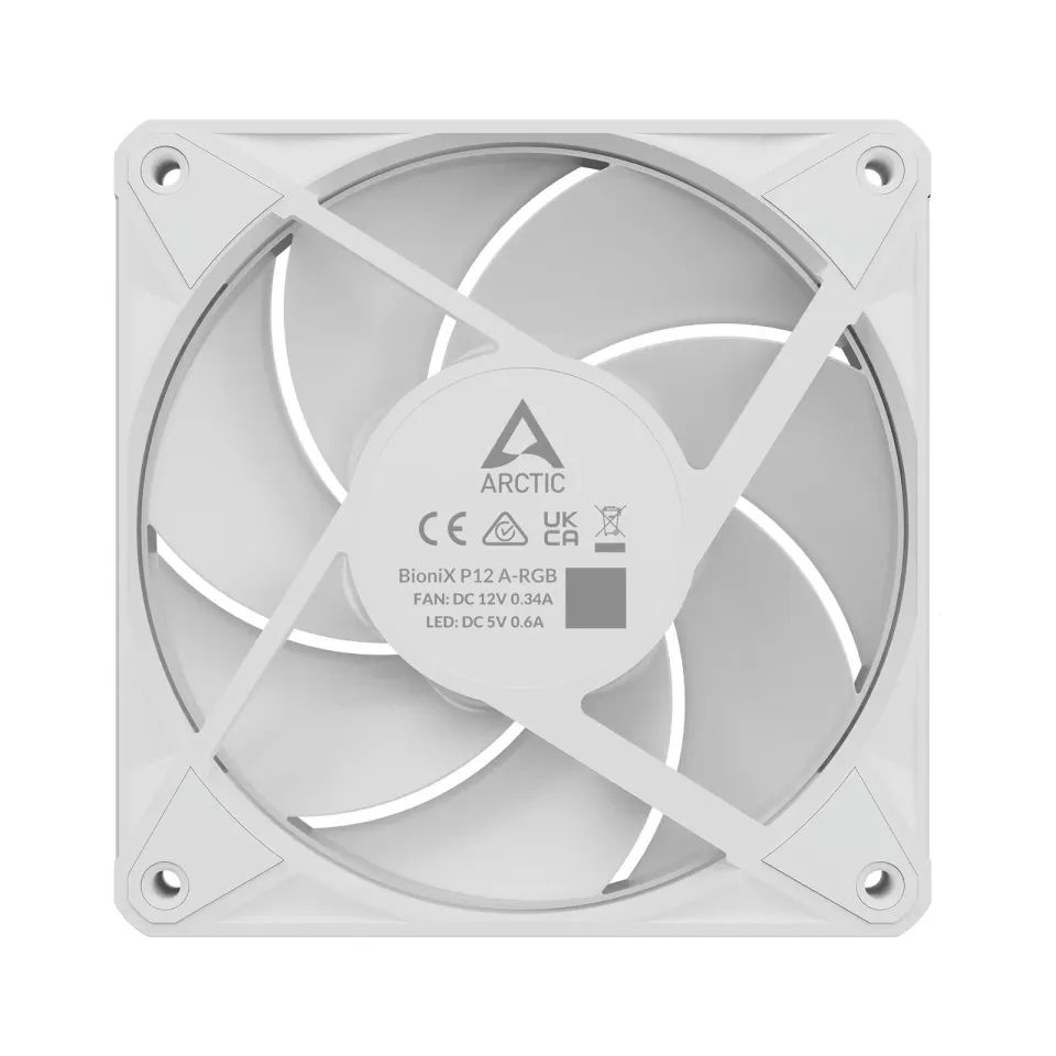 ARCTIC BioniX P12 A-RGB ventilátor - 120mm, white