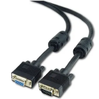 GEMBIRD Kabel prodlouž mon 15M/15F VGA 1,8m stíněný ferrity, černý