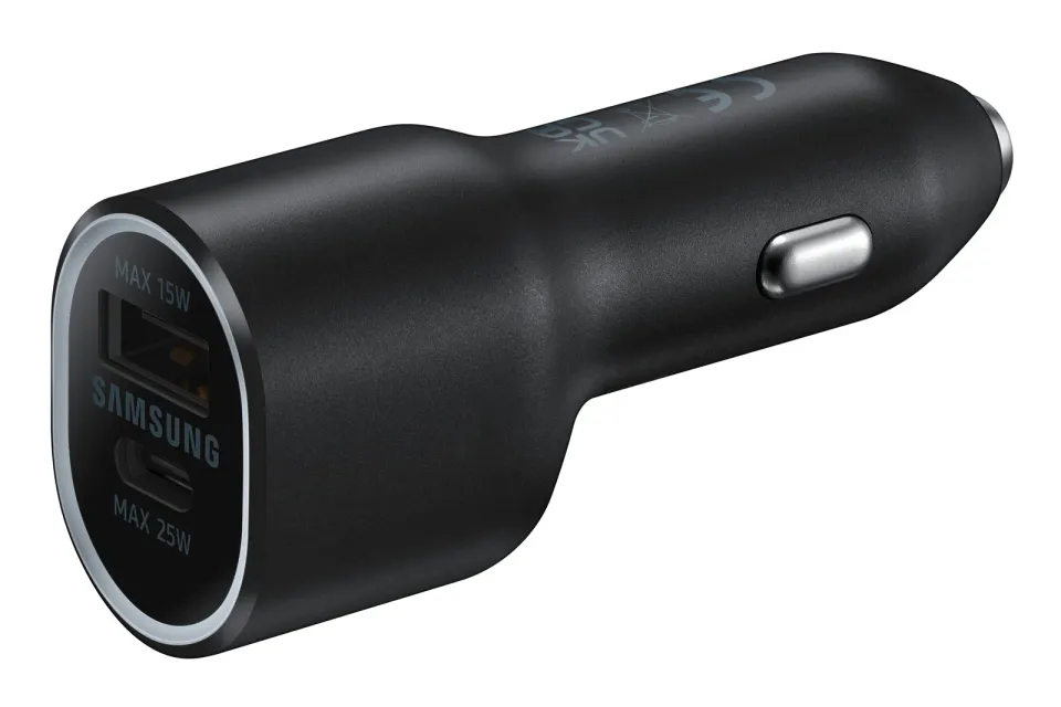 Samsung Duální autonabíječka 40W (USB,USB-C) Black