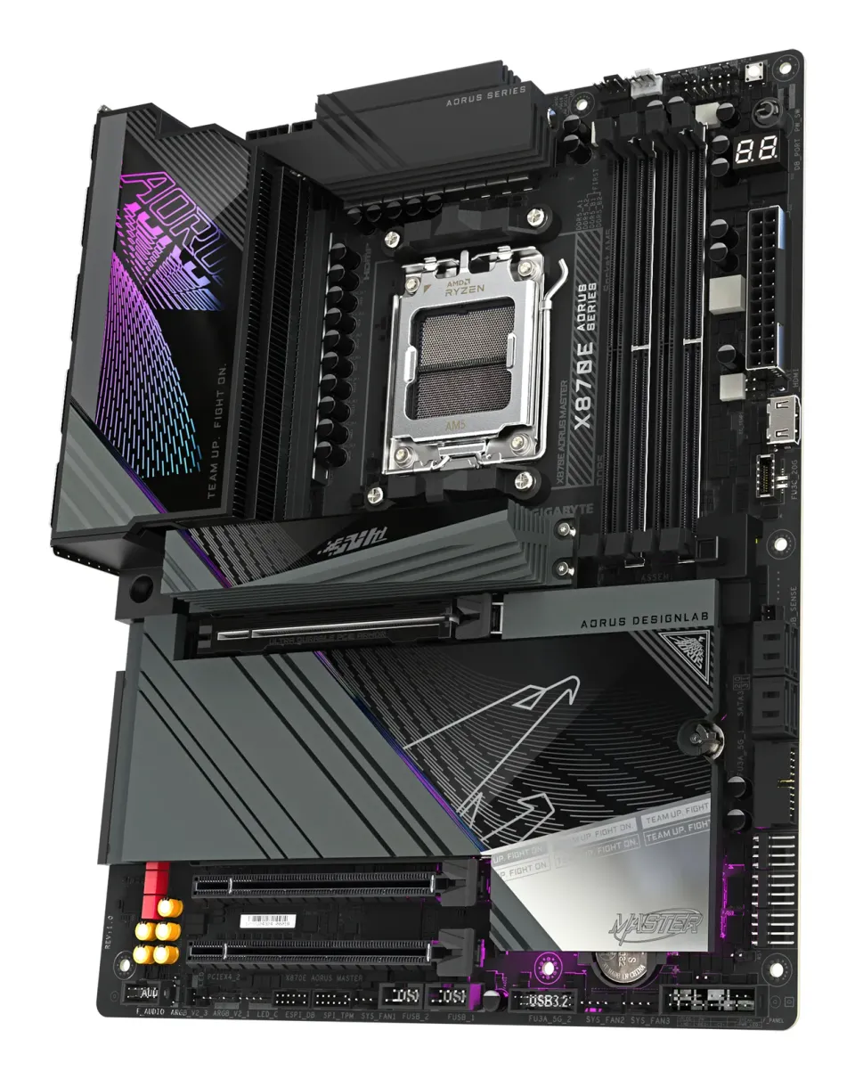 GIGABYTE MB Sc AM5 X870E AORUS MASTER, AMD X870, 4xDDR5, 2xHDMI, 2xUSB4, WiFi