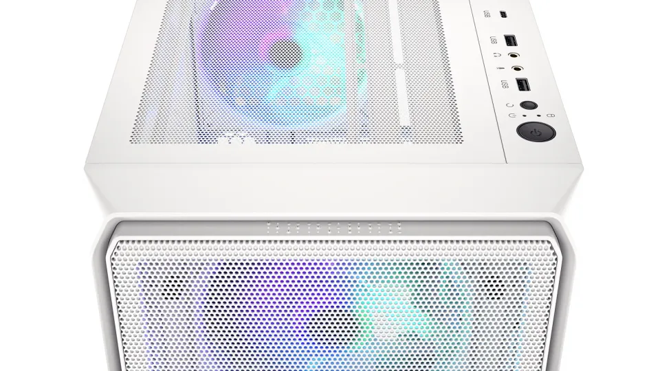 Endorfy Arx 500 White ARGB Skříň,Mid. tower,bez zdr.,ATX,2× USB, 1× USB-C, 4× 14