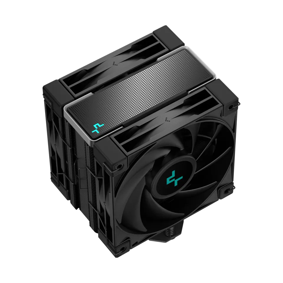 DEEPCOOL CPU Chladič AK400 ZERO DARK PLUS, 2x120mm, LGA1851, AM5, černá