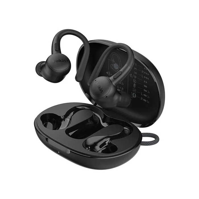 Belkin SOUNDFORM Activefit - True Wireless Earbuds - bezdrátová sluchátka, černá