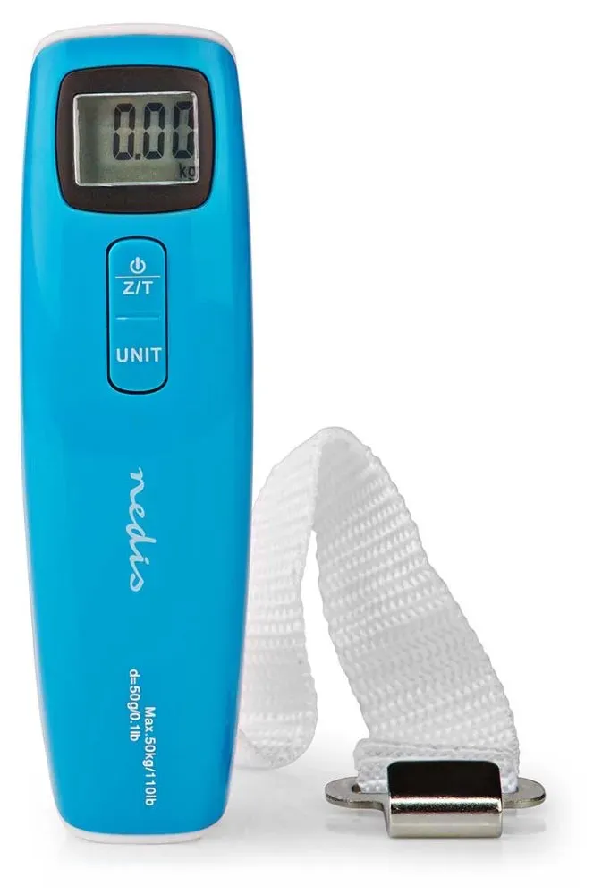 Nedis SCLU112BU - Digitální Váha Zavazadel | 50 kg | Funkce táry