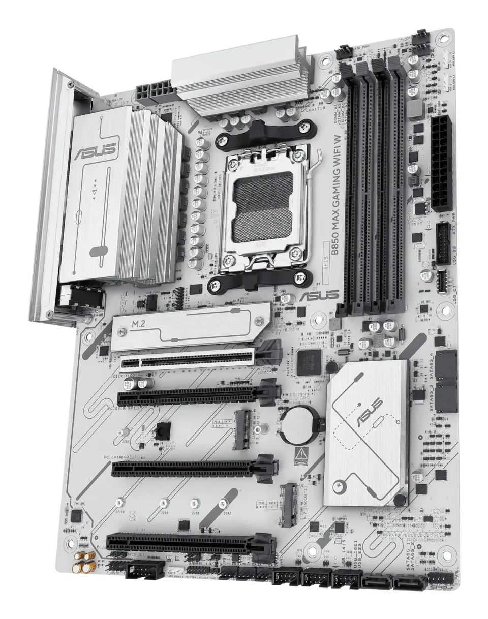 ASUS MB Sc AM5 B850 MAX GAMING WIFI W, AMD B850, 4xDDR5, 1xDP, 1xHDMI, WiFi, ATX