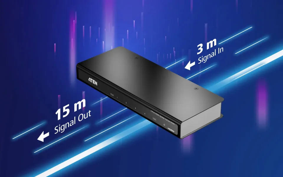 ATEN VS-184A 4-port HDMI rozbočovač 4K2K rozlišení (2160p Ultra HD)