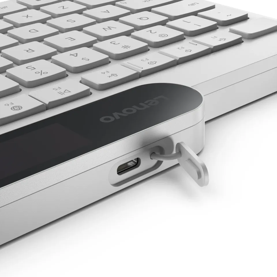 Lenovo 800 Self-Charging Bluetooth Keyboard - CZ / SK, bílá