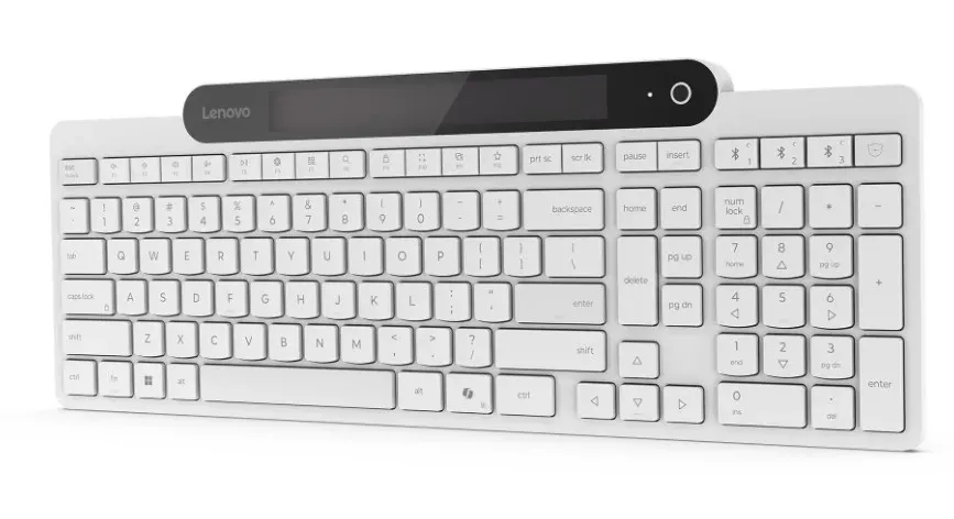 Lenovo 800 Self-Charging Bluetooth Keyboard - CZ / SK, bílá