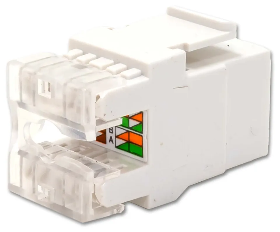 XtendLan Keystone jack RJ45, narážecí, CAT5e UTP, 180°, narážení zezadu