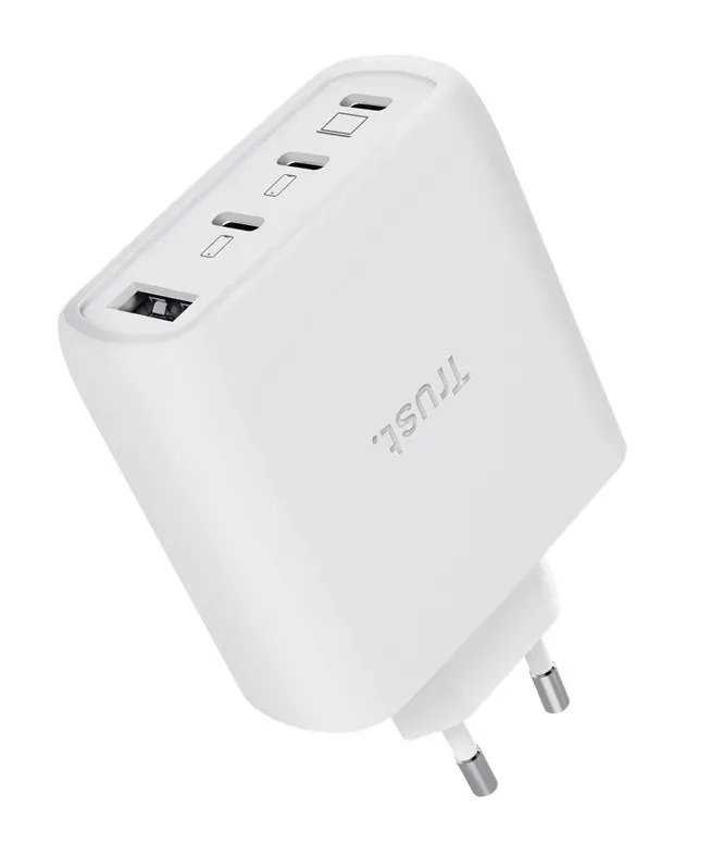 TRUST GaN Nabíječka MAXO 65W, 3xUSB-C,1xUSB-A, bílá