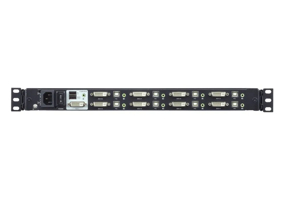 ATEN CL6708MW-ATA-AG SINGLE RAIL 8-PORT DVI FHD LCD KVM 17.3" W/LED LIGHT/USA KB