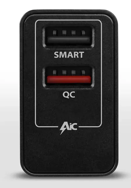 AXAGON ACU-QS24, QUICK a SMART nabíječka do sítě, 2x USB port QC3.0/AFC/FCP + 5V