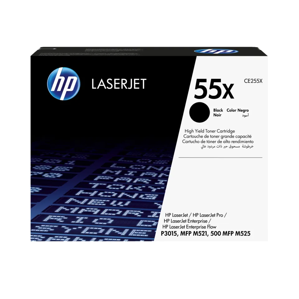 HP CE255X černý toner č.55X velký black 12500 stran (LJ P3015, PRO 500 521DN, M521)