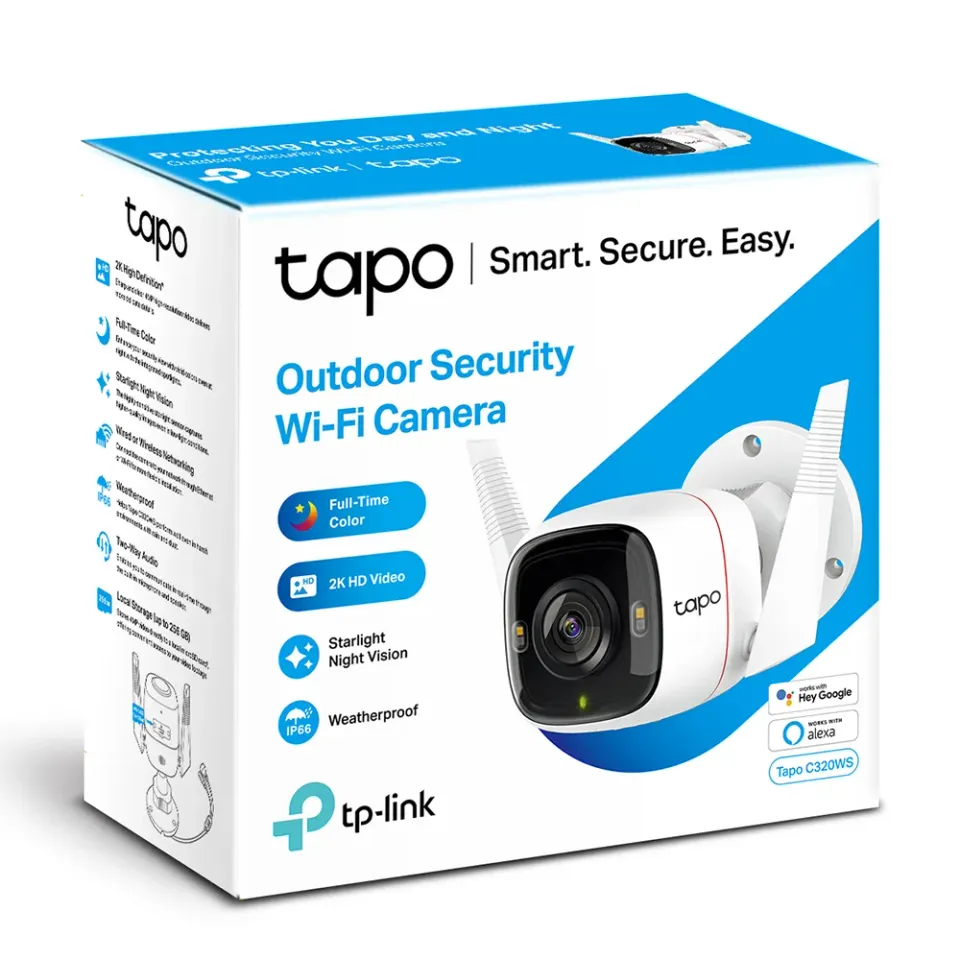 TP-LINK Tapo C320WS - Outdoor IP kamera s WiFi a LAN, 4MP(2560 × 1440), ONVIF,