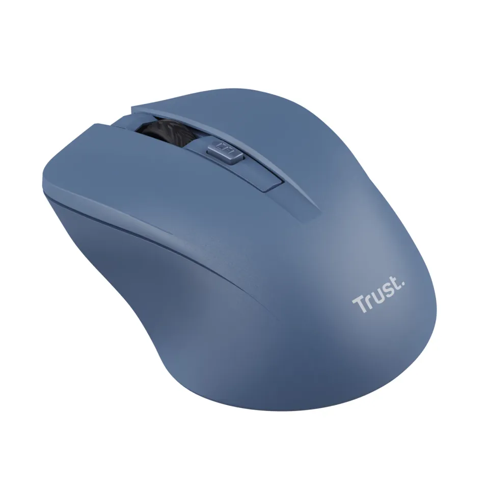 TRUST myš Mydo tichá bezdrátová myš, optická, USB, modrá
