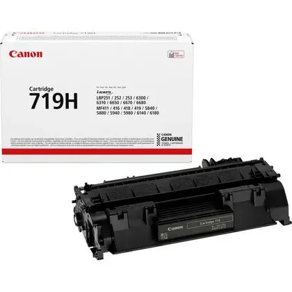Canon originální toner CRG-719H/ MF-5840dn/ MF-5880dn/ 6400 stran/K/ Černý