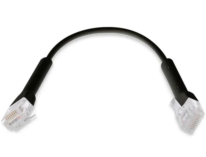 Ubiquiti U-Cable-PATCH-RJ45-BK, Ethernet Patch Kabel, 0,1m (0,22m s konektory), Cat6, černý