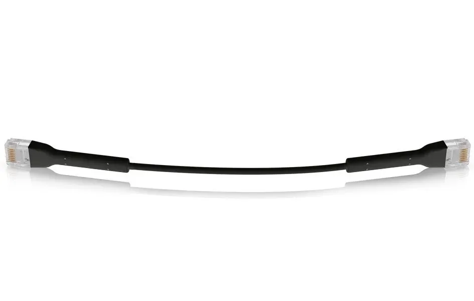 Ubiquiti U-Cable-PATCH-RJ45-BK, Ethernet Patch Kabel, 0,1m (0,22m s konektory), Cat6, černý