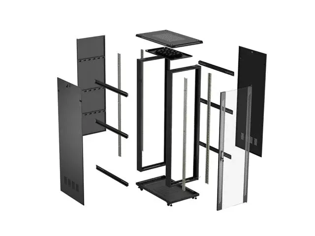 LANBERG Volně stojící skříň 19" 42U/600X1000 (v rozloženém stavu) černá (RAL9004