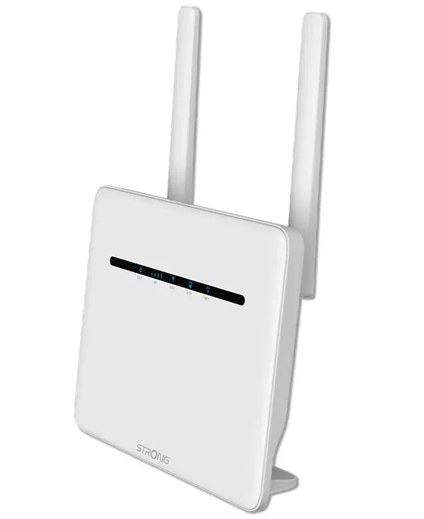 STRONG 4G+ LTE router 1200/ Wi-Fi standard 802.11a/b/g/n/ac/ 1200 Mbit/s/ 2,4GHz a 5GHz/ 4x LAN/ 1x SIM/ bílý