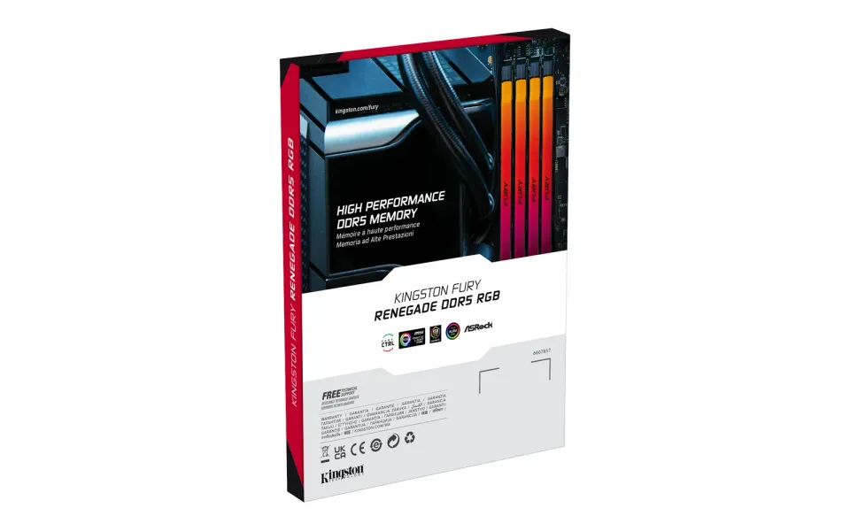 KINGSTON 16GB 7600MT/s DDR5 CL38 DIMM FURY Renegade RGB XMP