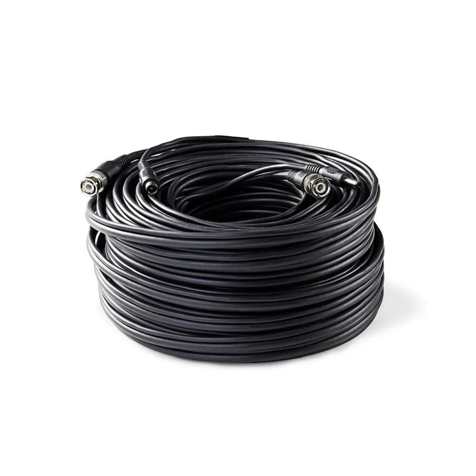 Nedis CCTVCA10BK300 - CCTV Bezpečnostní Kabel BNC / DC | RG59 | 30 m | předem se