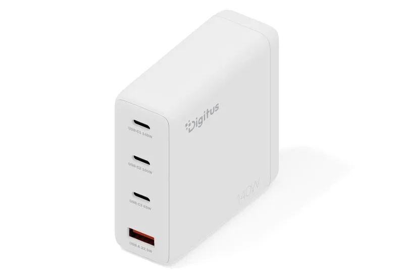 Digitus 140W USB GaN nabíječka, 3x USB-C, 1x USB-A