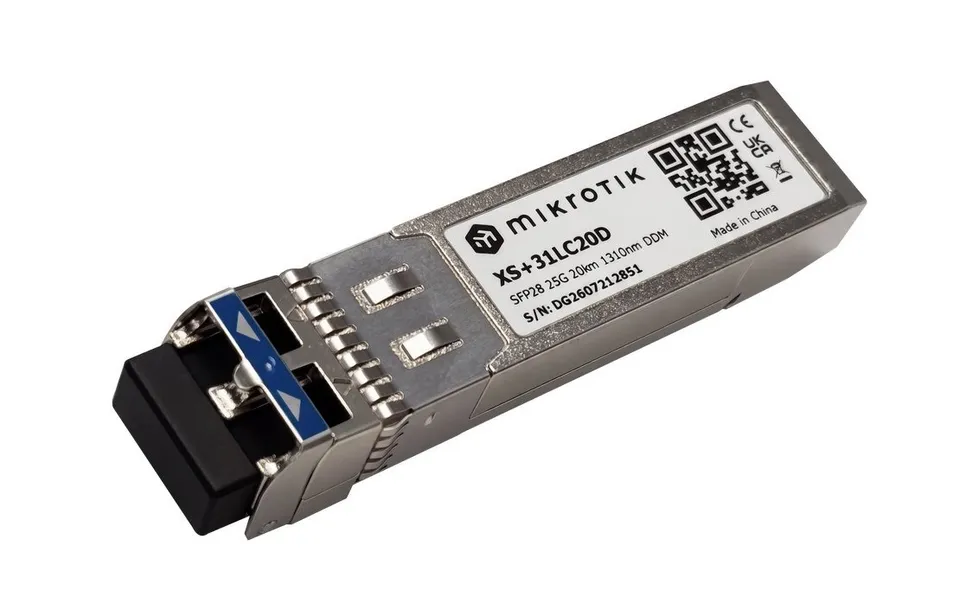 MikroTik XS+31LC20D, SFP/SFP+/SFP28, 1/10/25G, SM, 20km, 1310nm