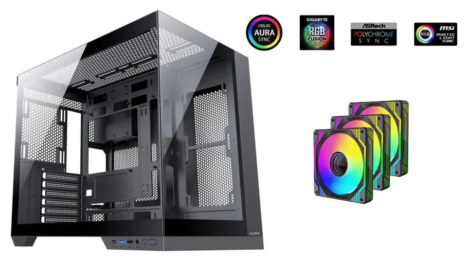 1stCOOL Cube Tower Dreamer + sada fan ARGB (PC case)