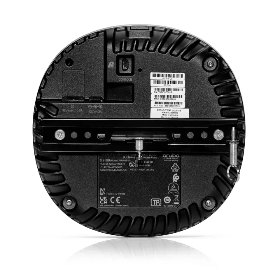 Aruba AP-615 (RW) Dual-radio Tri-band 2x2:2 802.11ax Wi-Fi 6E Internal Antennas Campus AP