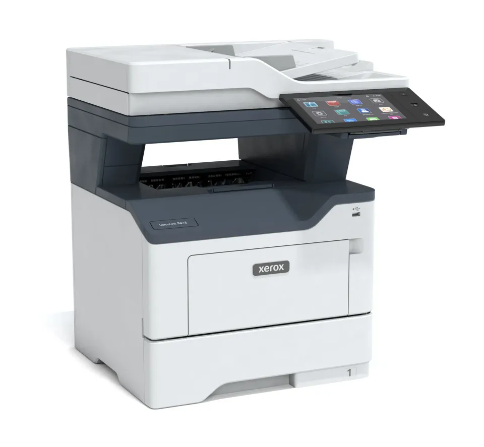 Xerox B415, černobílá laser. MF (tisk, kopírka, sken, fax) 47 str./ min. A4, DADF