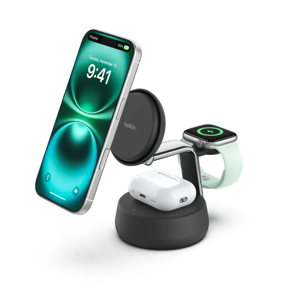 Belkin UltraCharge PRO Qi2 25W 3v1 Magnetická nabíječka pro iPhone/Apple Watch/A