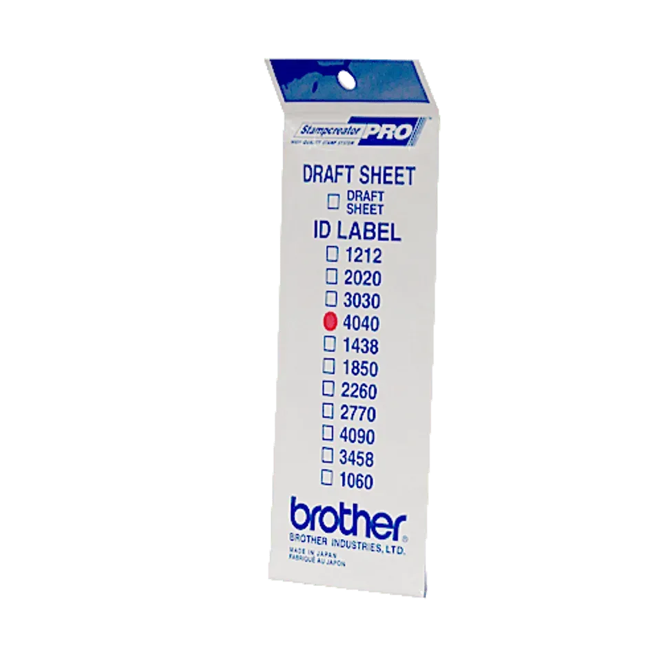Brother ID-4040, štítek razítka s průhlednou krytkou, 12ks (40x40 mm)