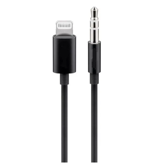PremiumCord Apple Lightning audio redukční kabel na 3.5 mm stereo jack, 1 m, čer