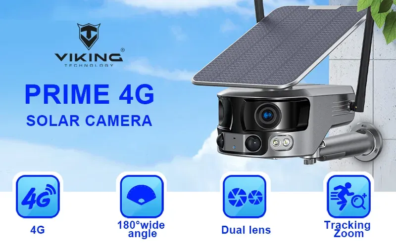 Solární kamera Viking PRIME-4G/18000mAh/barevné noční vidění/IP66/aplikace/Android/iOS