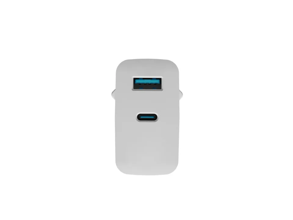 Univerzální USB nabíječka Natec RIBERA GaN 45W, 1X USB-A, 1X USB-C, bílá