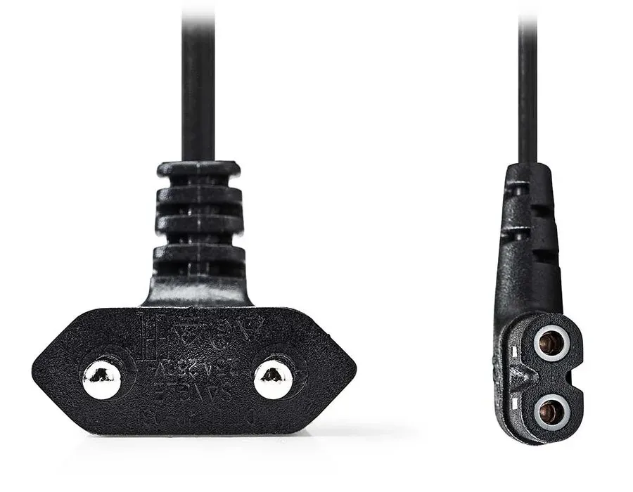 Nedis CEGL11055BK50 - Napájecí Kabel | Euro Zástrčka – IEC-320-C7 | 5 m | Úhlov