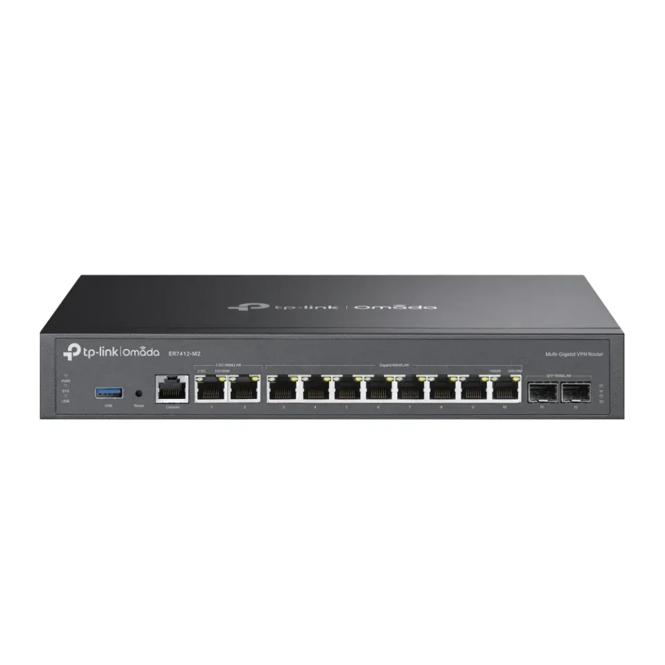 TP-Link ER7412-M2 Omada Multi-Gigabit VPN Router, 2x 2.5G porty, 8x 1G porty + 2