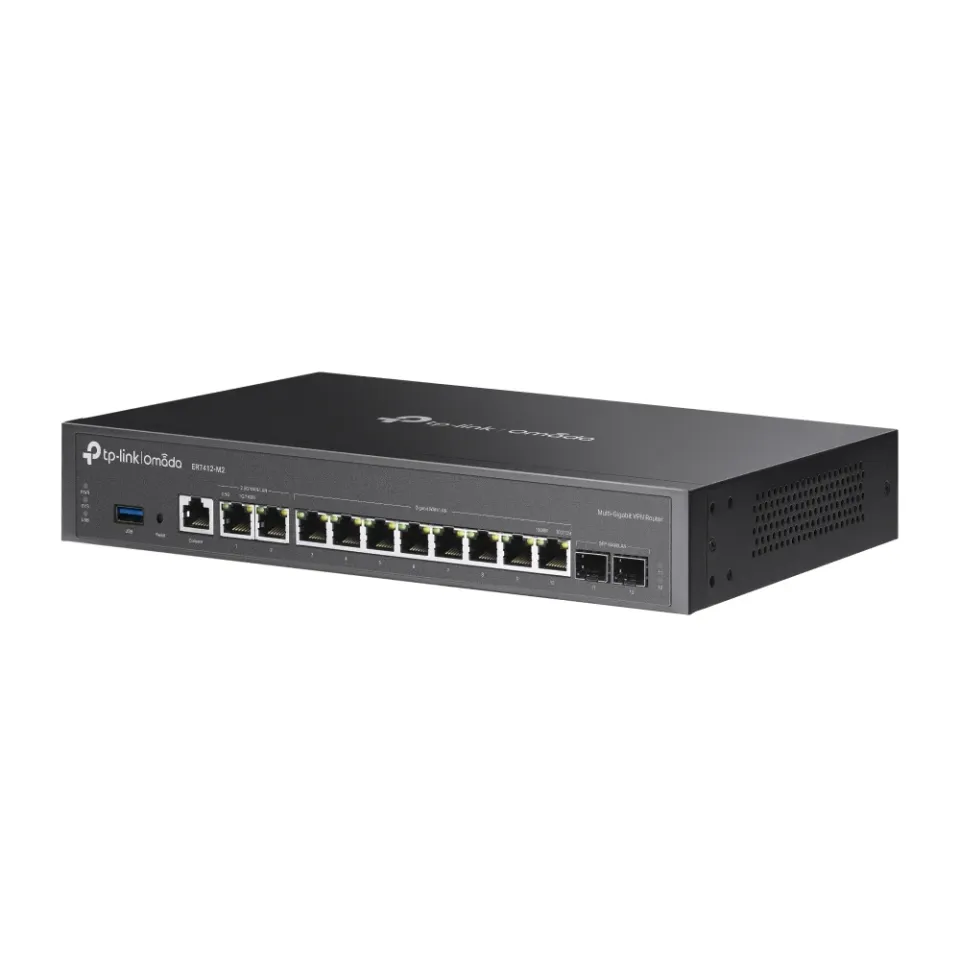 TP-Link ER7412-M2 Omada Multi-Gigabit VPN Router, 2x 2.5G porty, 8x 1G porty + 2