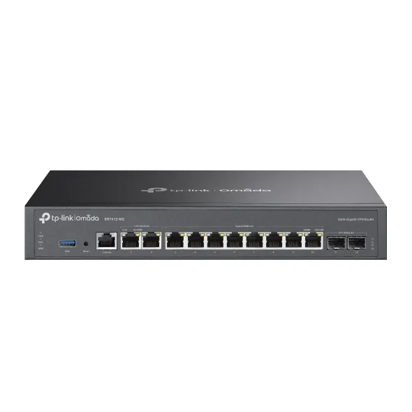 TP-Link ER7412-M2 Omada Multi-Gigabit VPN Router, 2x 2.5G porty, 8x 1G porty + 2