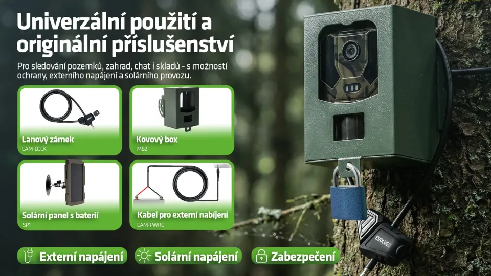 EVOLVEO StrongVision PRO WiFi II, fotopast / bezpečnostní kamera s WiFi připojen